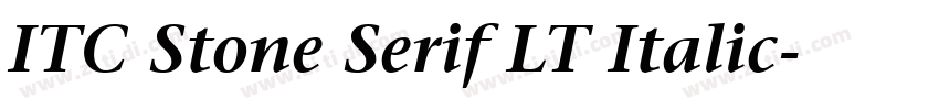 ITC Stone Serif LT Italic字体转换
